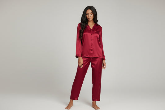 Aitana-Conjunto de pijama de seda 100 %